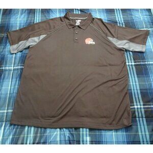 NFL Cleveland Browns Brown TX3 Cool Polo Shirt Size 2XL